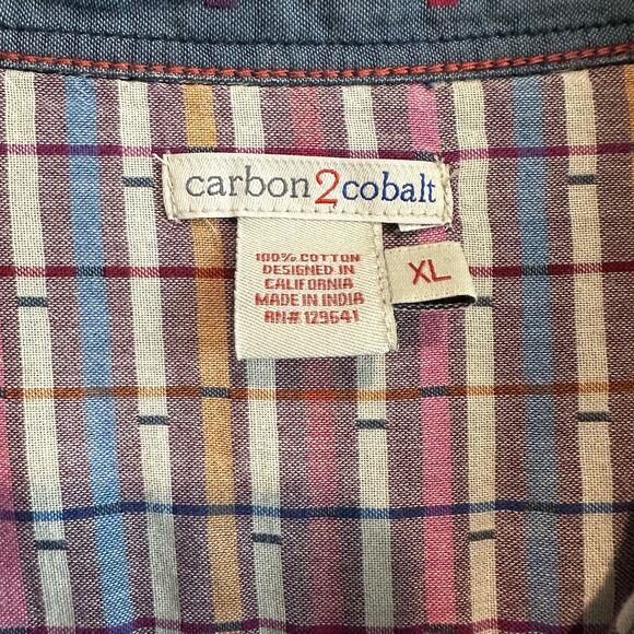 Carbon2Cobalt Button Down Confetti Print Long Sleeve Shirt XL - Picture 2 of 9